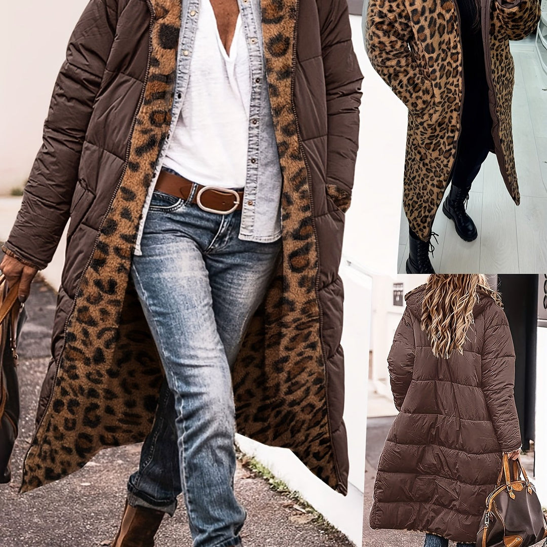 CORVANI | MANTEAU MATELASSÉ RÉVERSIBLE LÉOPARD ISABEAU FEMME