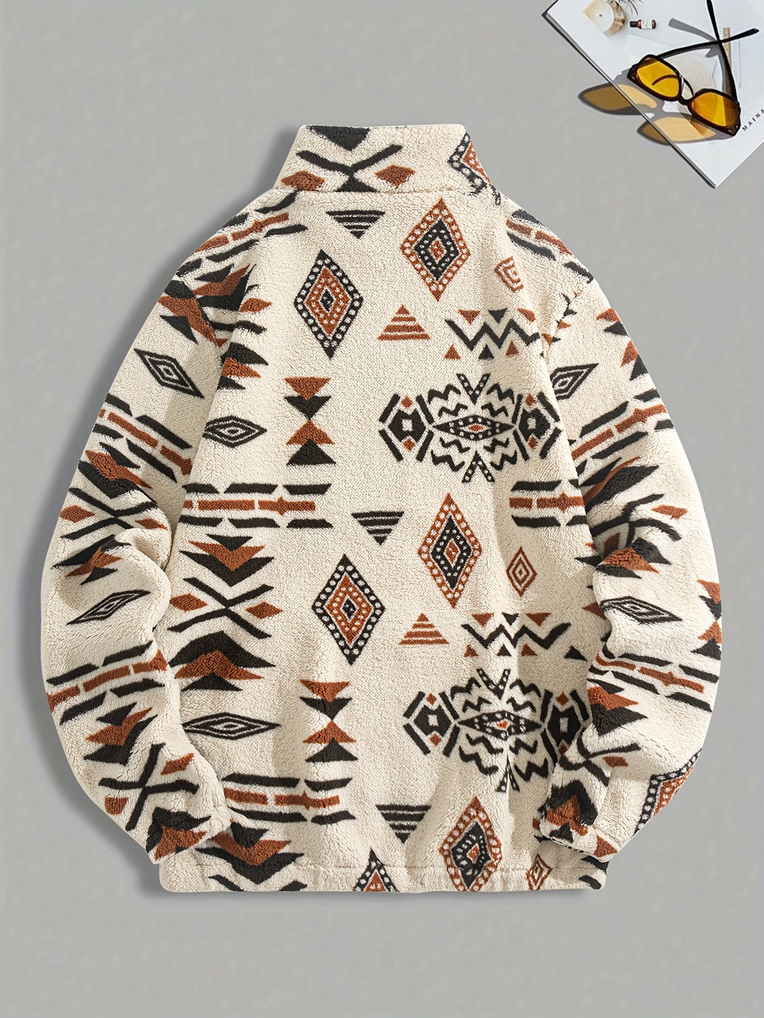 CORVANI | SWEAT DEMI-ZIP À MOTIF ETHNIQUE SANDRO HOMME