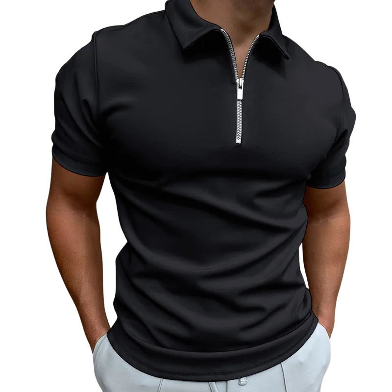CORVANI | POLO MODERNE FÉLIX À DEMI-ZIP HOMME