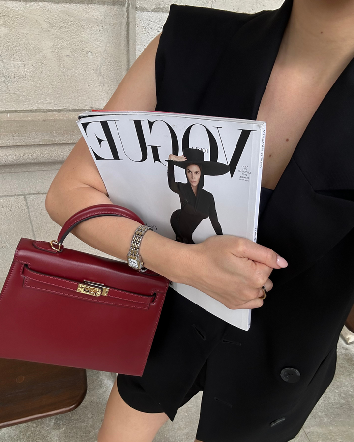 CORVANI | MINI SAC EN CUIR BORDEAUX DAPHNÉ FEMME