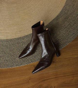 CORVANI | BOTTINES EN CUIR À TALON ÉLÉGANT SÉVERINE FEMME
