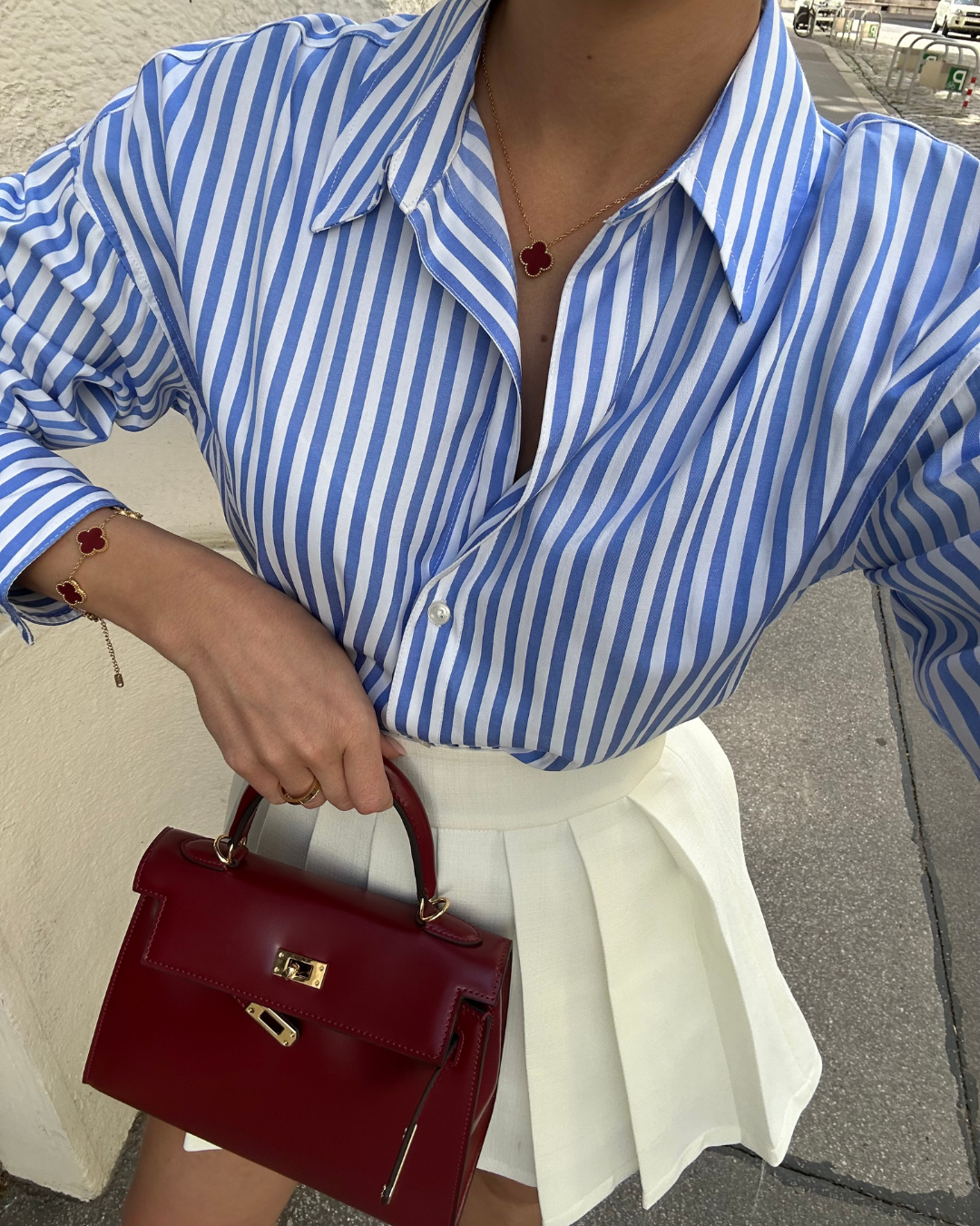 CORVANI | MINI SAC EN CUIR BORDEAUX DAPHNÉ FEMME