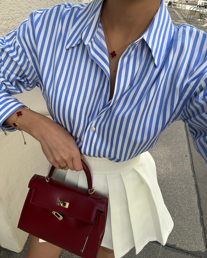 CORVANI | MINI SAC EN CUIR BORDEAUX DAPHNÉ FEMME
