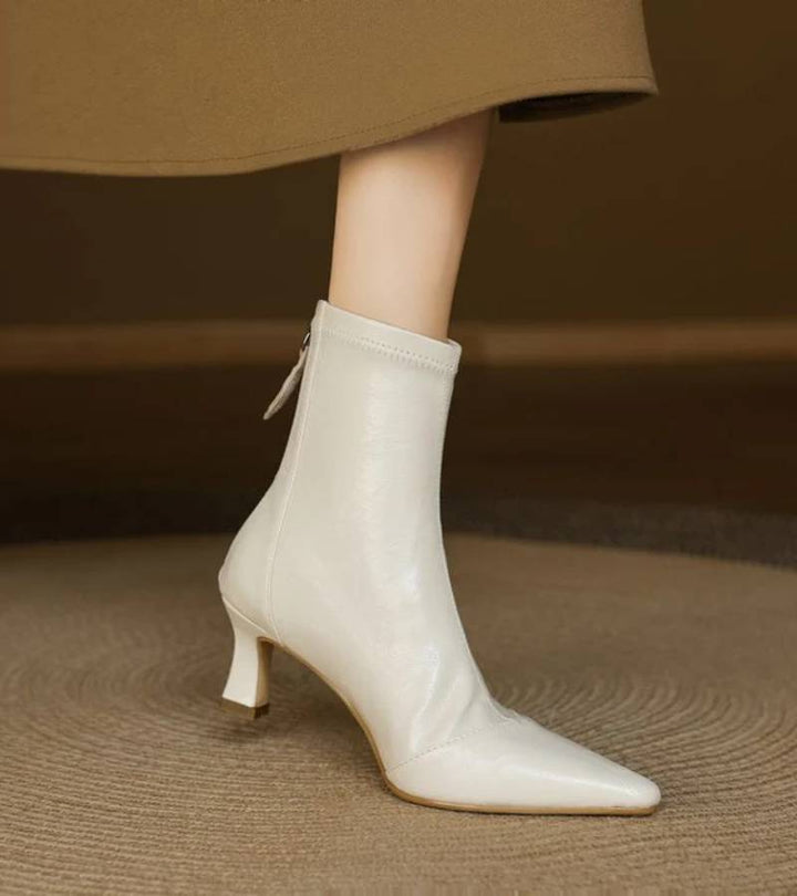 CORVANI | BOTTINES EN CUIR À TALON ÉLÉGANT SÉVERINE FEMME