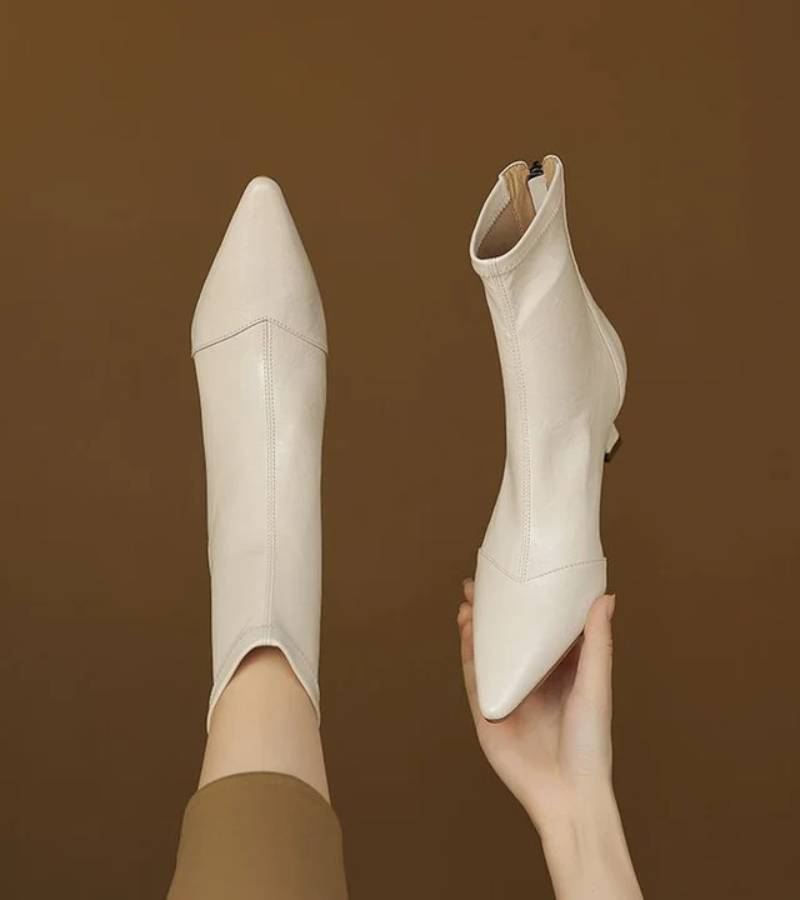 CORVANI | BOTTINES EN CUIR À TALON ÉLÉGANT SÉVERINE FEMME