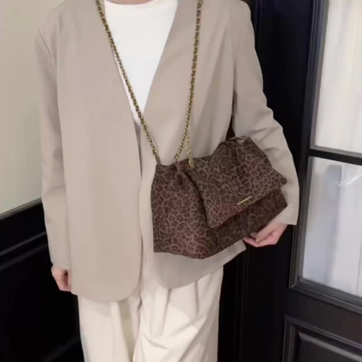 CORVANI | SAC LÉOPARD À BANDOULIÈRE VÉNÉTIA FEMME
