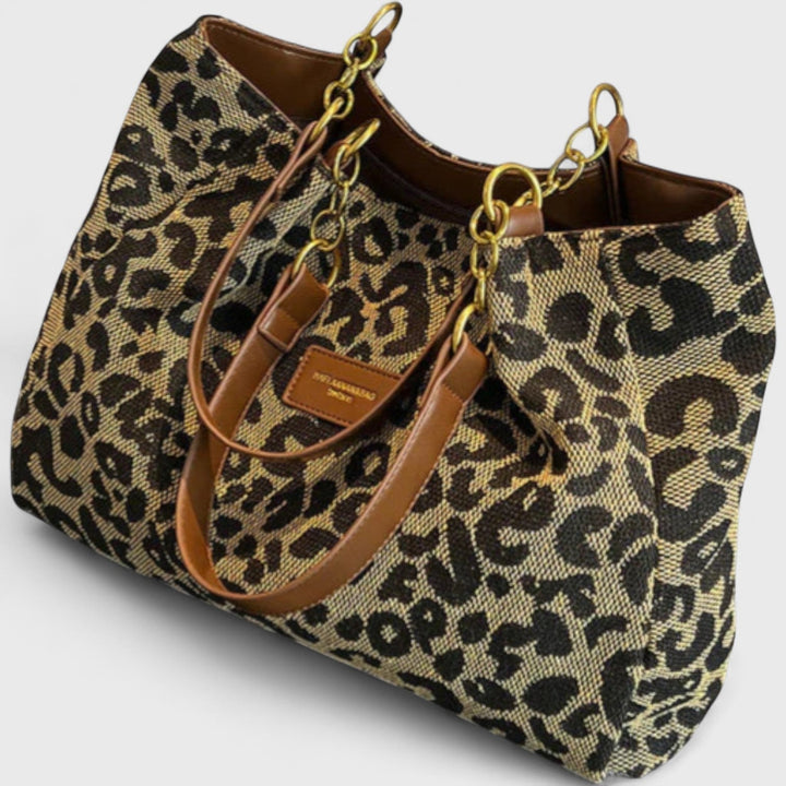CORVANI | CABAS EN TOILE LÉOPARD AURORE FEMME