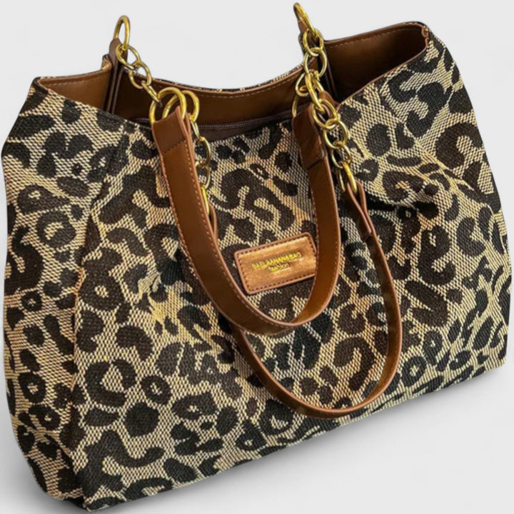 CORVANI | CABAS EN TOILE LÉOPARD AURORE FEMME