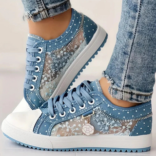 CORVANI | BASKETS ÉLÉGANTES EN DENTELLE EULALIE FEMME