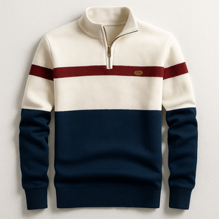 CORVANI | PULL À COL ZIPPÉ AURÈLE HOMME