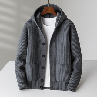 CORVANI | CARDIGAN À CAPUCHE PASCAL HOMME