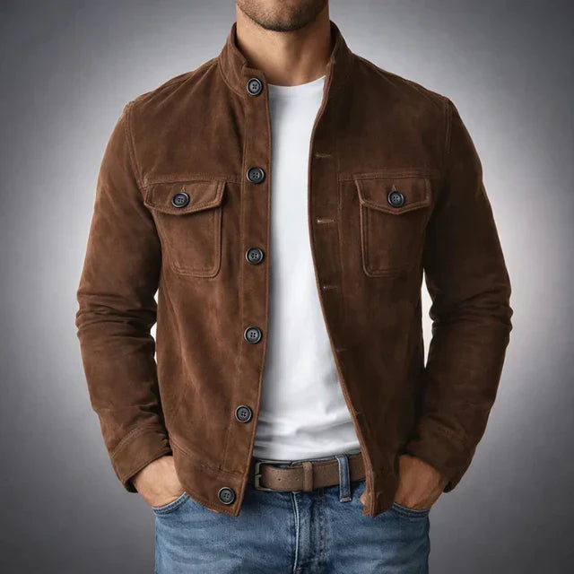 CORVANI | VESTE SUÉDÉE MARC HOMME