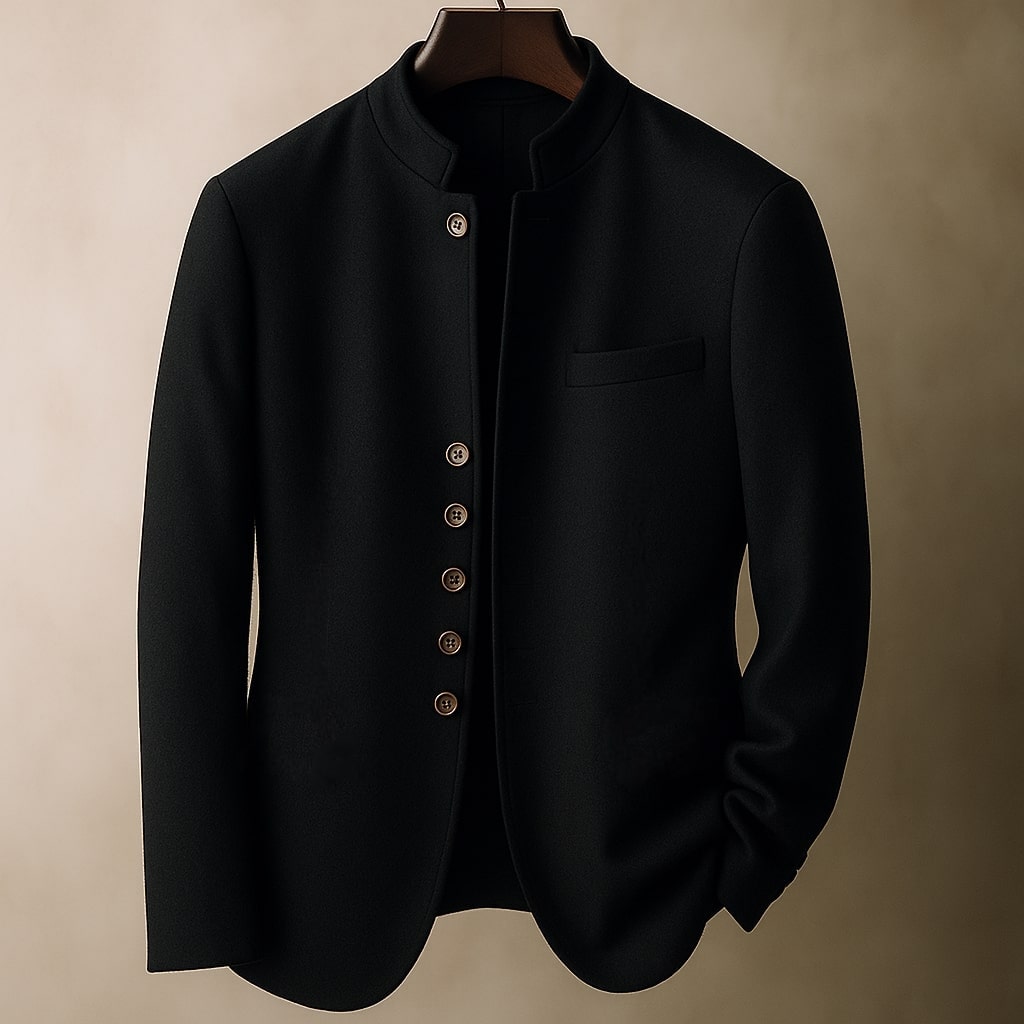 CORVANI | VESTE EN LAINE GAUTHIER À COL DROIT HOMME