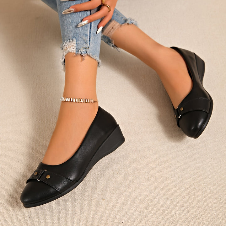 CORVANI | BALLERINES COMPENSÉES CONFORT AMARANTE FEMME