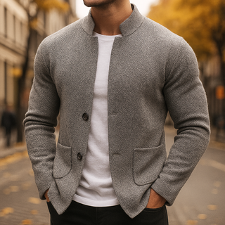 CORVANI | CARDIGAN EN LAINE TRICOTÉE RENÉ HOMME
