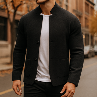 CORVANI | CARDIGAN EN LAINE TRICOTÉE RENÉ HOMME