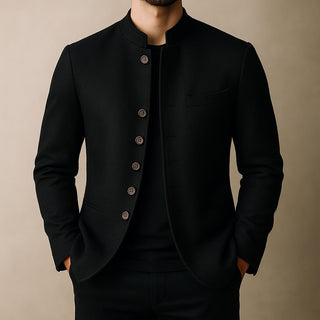 CORVANI | VESTE EN LAINE GAUTHIER À COL DROIT HOMME