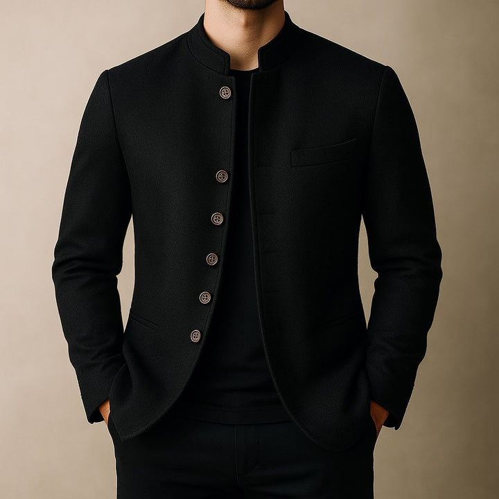CORVANI | VESTE EN LAINE GAUTHIER À COL DROIT HOMME