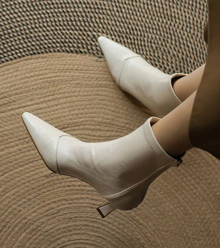 CORVANI | BOTTINES EN CUIR À TALON ÉLÉGANT SÉVERINE FEMME