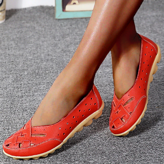 CORVANI | MOCASSINS ÉLÉGANTS EN CUIR AÉRÉ HORTENSE FEMME