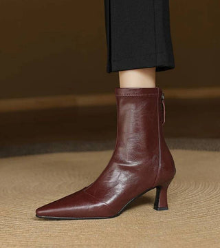 CORVANI | BOTTINES EN CUIR À TALON ÉLÉGANT SÉVERINE FEMME