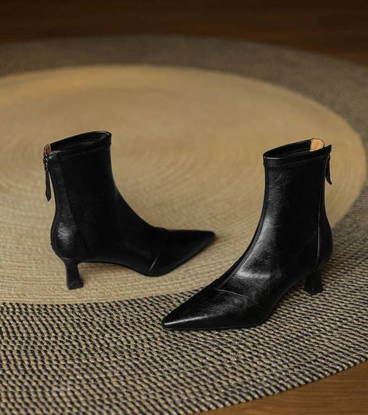 CORVANI | BOTTINES EN CUIR À TALON ÉLÉGANT SÉVERINE FEMME