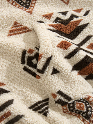 CORVANI | SWEAT DEMI-ZIP À MOTIF ETHNIQUE SANDRO HOMME