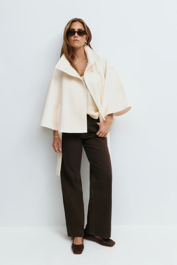 CORVANI | CAPE CEINTURÉE VIOLETTE FEMME