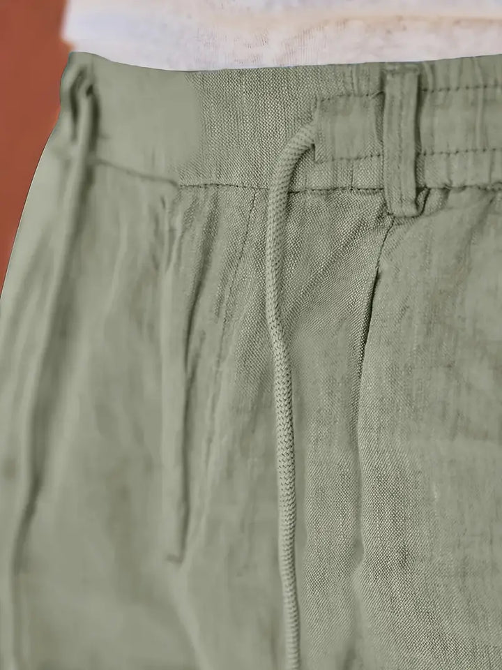 CORVANI | PANTALON LARGE EN LIN À CORDON GUILHEM HOMME