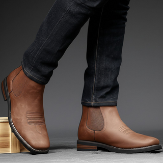 CORVANI | BOTTES CLASSIQUES EN CUIR RÉGNIER HOMME