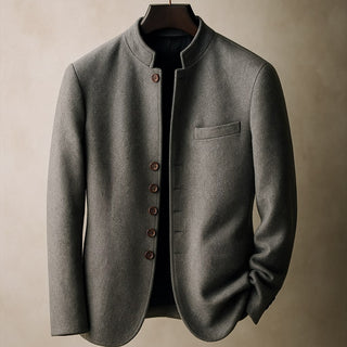 CORVANI | VESTE EN LAINE GAUTHIER À COL DROIT HOMME