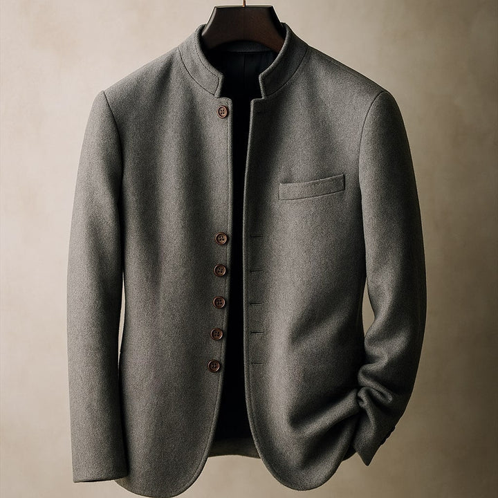 CORVANI | VESTE EN LAINE GAUTHIER À COL DROIT HOMME