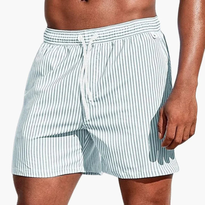 CORVANI | SHORT DE BAIN RAYÉ AXEL HOMME