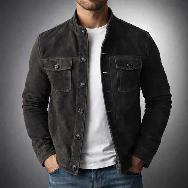 CORVANI | VESTE SUÉDÉE MARC HOMME