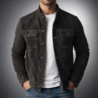 CORVANI | VESTE SUÉDÉE MARC HOMME