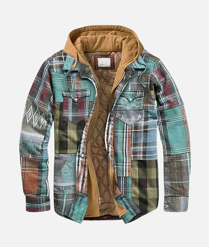 CORVANI | VESTE PATCHWORK À CARREAUX AZÉLIE