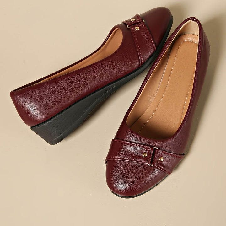 CORVANI | BALLERINES COMPENSÉES CONFORT AMARANTE FEMME
