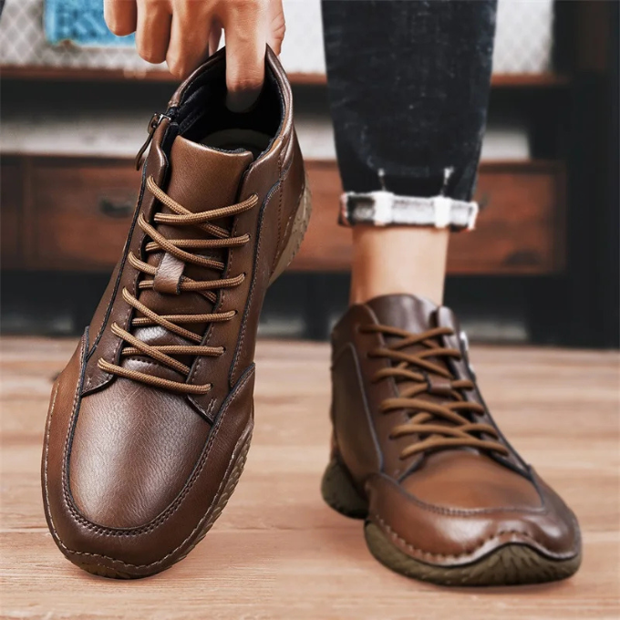 CORVANI | BOTTES ROBUSTES EN CUIR THÉOPHANE HOMME