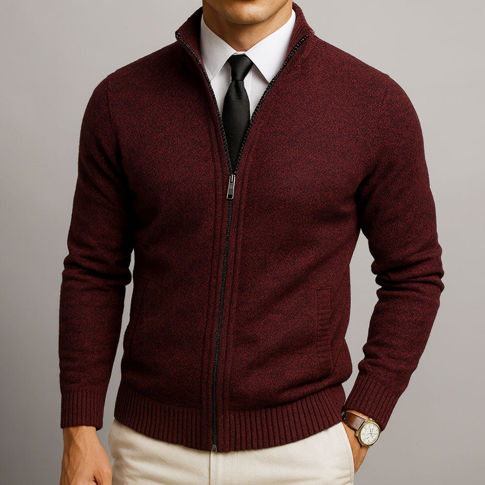 CORVANI | CARDIGAN ZIPPÉ À COL MONTANT BÉRENGER HOMME
