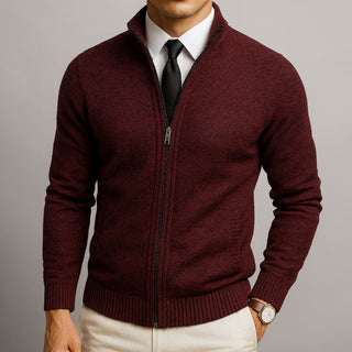 CORVANI | CARDIGAN ZIPPÉ À COL MONTANT BÉRENGER HOMME