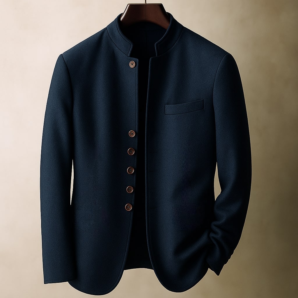 CORVANI | VESTE EN LAINE GAUTHIER À COL DROIT HOMME