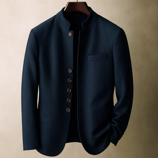 CORVANI | VESTE EN LAINE GAUTHIER À COL DROIT HOMME