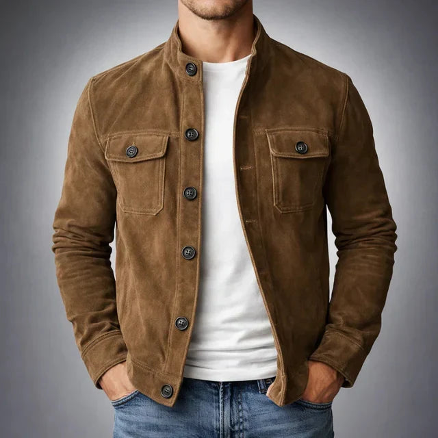 CORVANI | VESTE SUÉDÉE MARC HOMME