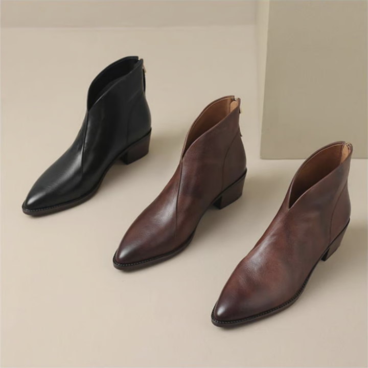 CORVANI | BOTTINES ÉLÉGANTES EN CUIR DOMITILLE FEMME