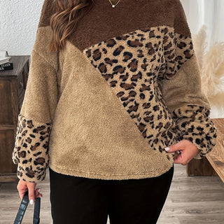 CORVANI | SWEAT LÉOPARD BICOLORE MAËLLE FEMME
