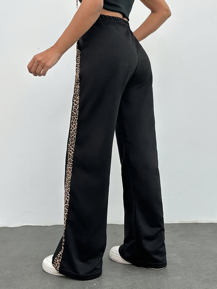 CORVANI | PANTALON DE JOGGING LÉOPARD BICOLORE LÉOPOLDINE FEMME
