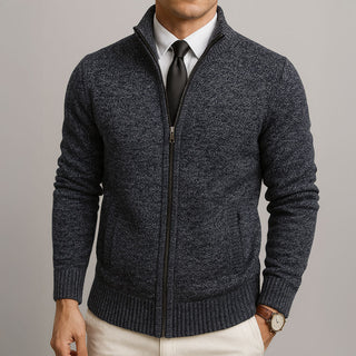 CORVANI | CARDIGAN ZIPPÉ À COL MONTANT BÉRENGER HOMME