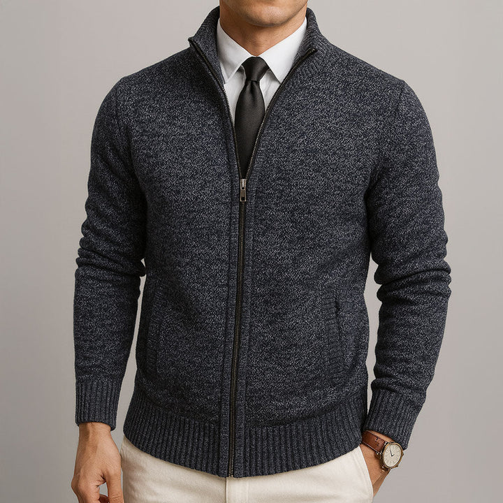 CORVANI | CARDIGAN ZIPPÉ À COL MONTANT BÉRENGER HOMME