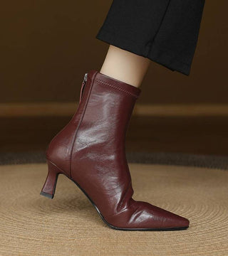 CORVANI | BOTTINES EN CUIR À TALON ÉLÉGANT SÉVERINE FEMME