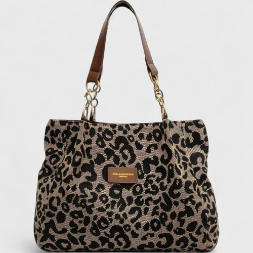 CORVANI | CABAS EN TOILE LÉOPARD AURORE FEMME
